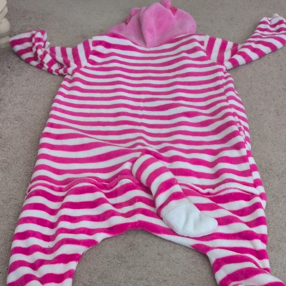 Pink and White Striped Cheshire Cat Union Suit (Adult) - Picture 3 of 3